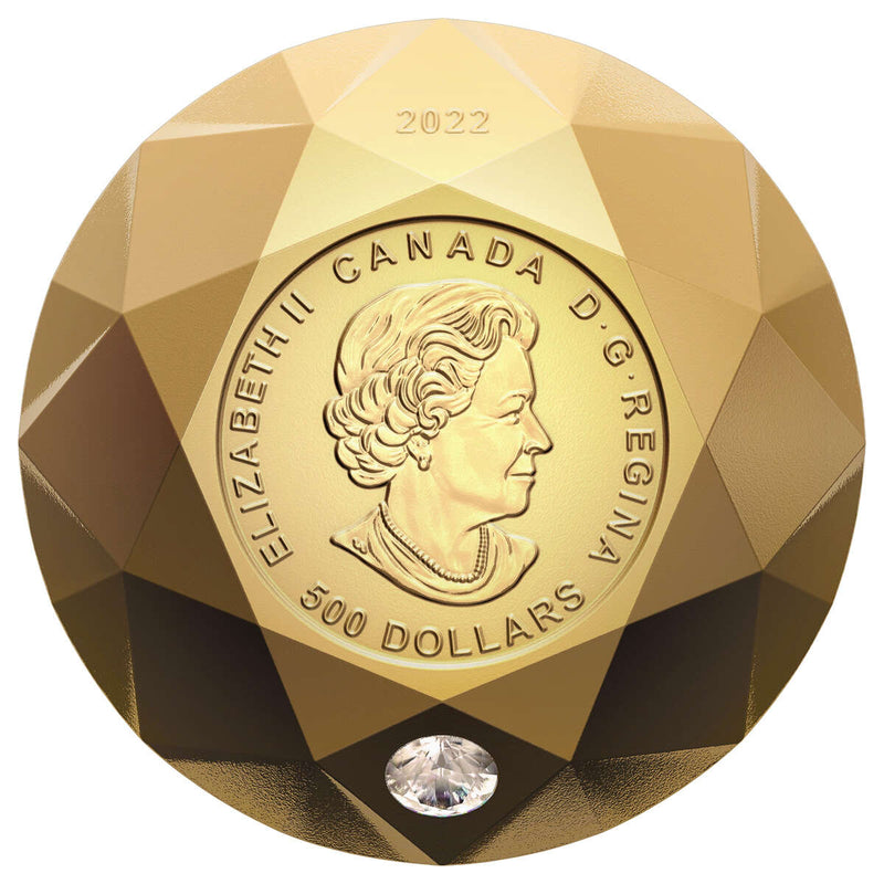 2021 $500 Forevermark Black Label Round Diamond - Pure Gold Diamond-Shaped Coin Default Title