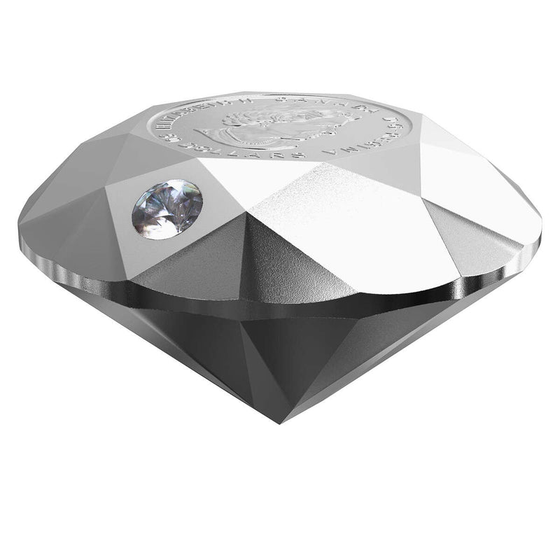 2021 $50 Forevermark Black Label Round Diamond - Pure Silver Diamond-Shaped Coin Default Title