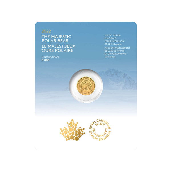 2022 $5 The Majestic Polar Bear - Pure Gold Coin Default Title