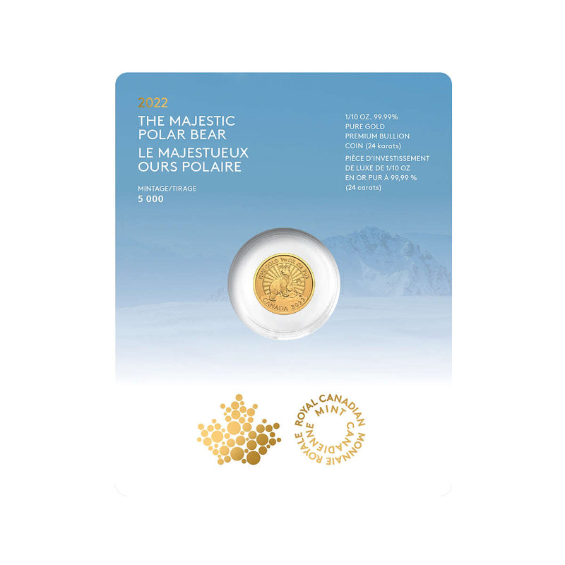 2022 $5 The Majestic Polar Bear - Pure Gold Coin Default Title