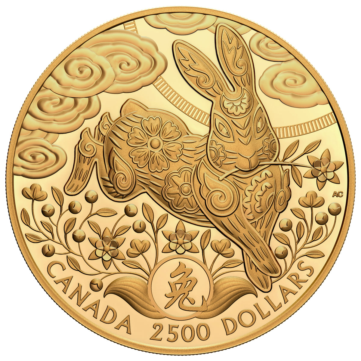 2023 $2500 Lunar Year of the Rabbit - Pure Gold Coin