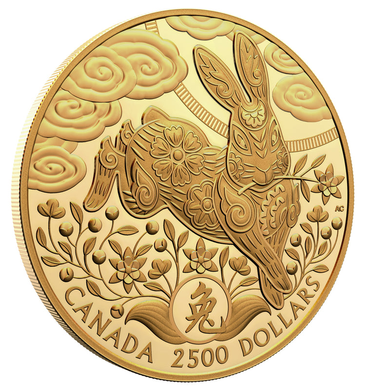 2023 $2500 Lunar Year of the Rabbit - Pure Gold Coin