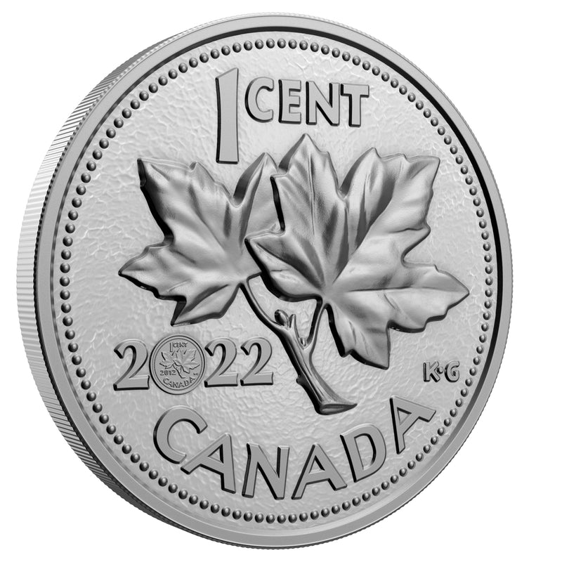 2022 1 Cent 10th Anniversary of the Last Penny - Pure Silver 5-Kilo Coin