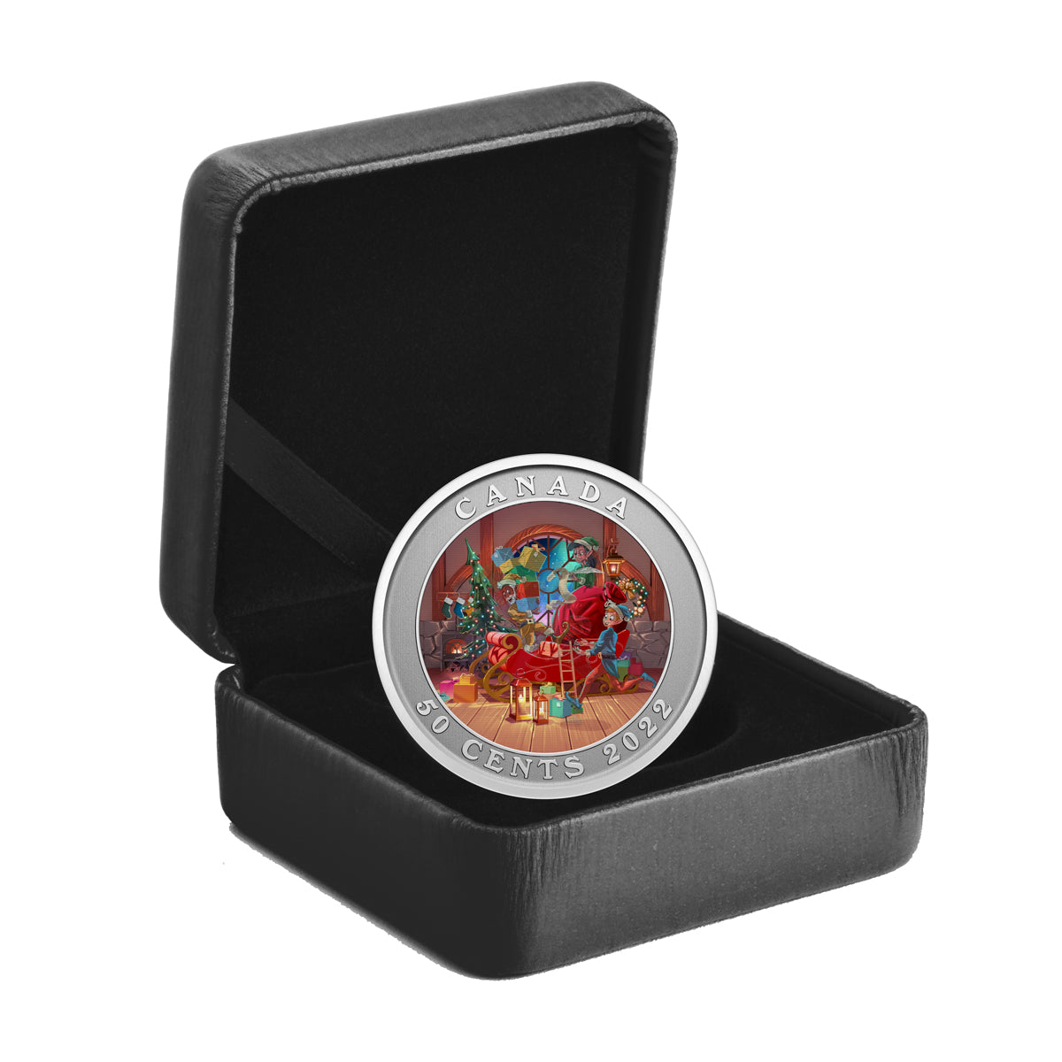 2022 50 Cent Santa's Sleigh Lenticular Coin