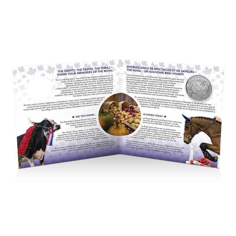 2022 $5 Moments to Hold 100th Anniversary of the Royal Agricultural Winter Fair - Pure Silver Coin