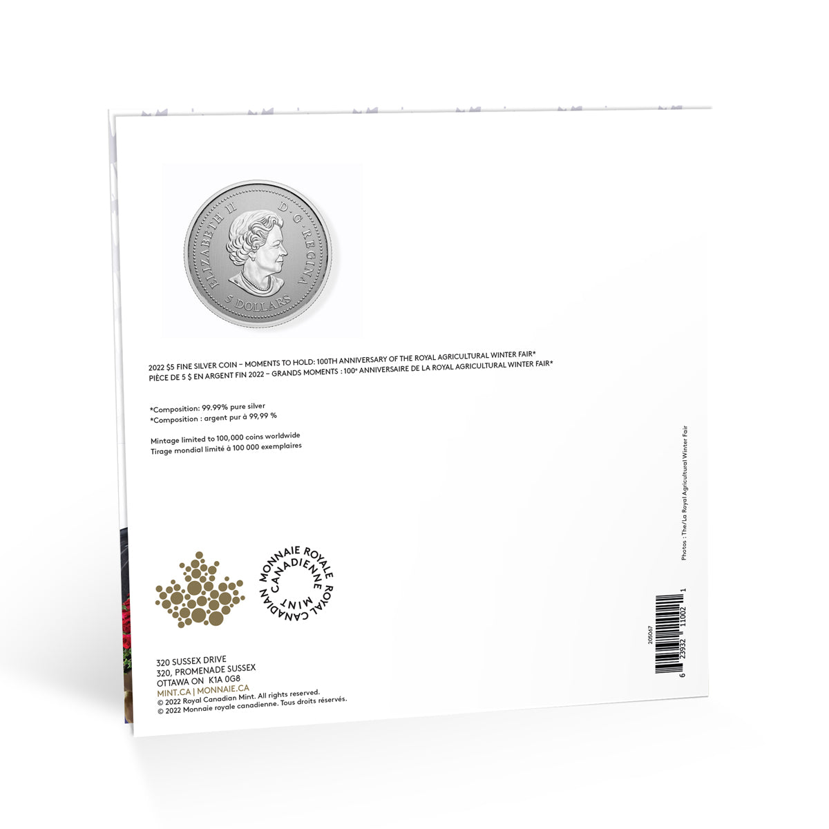 2022 $5 Moments to Hold 100th Anniversary of the Royal Agricultural Wi