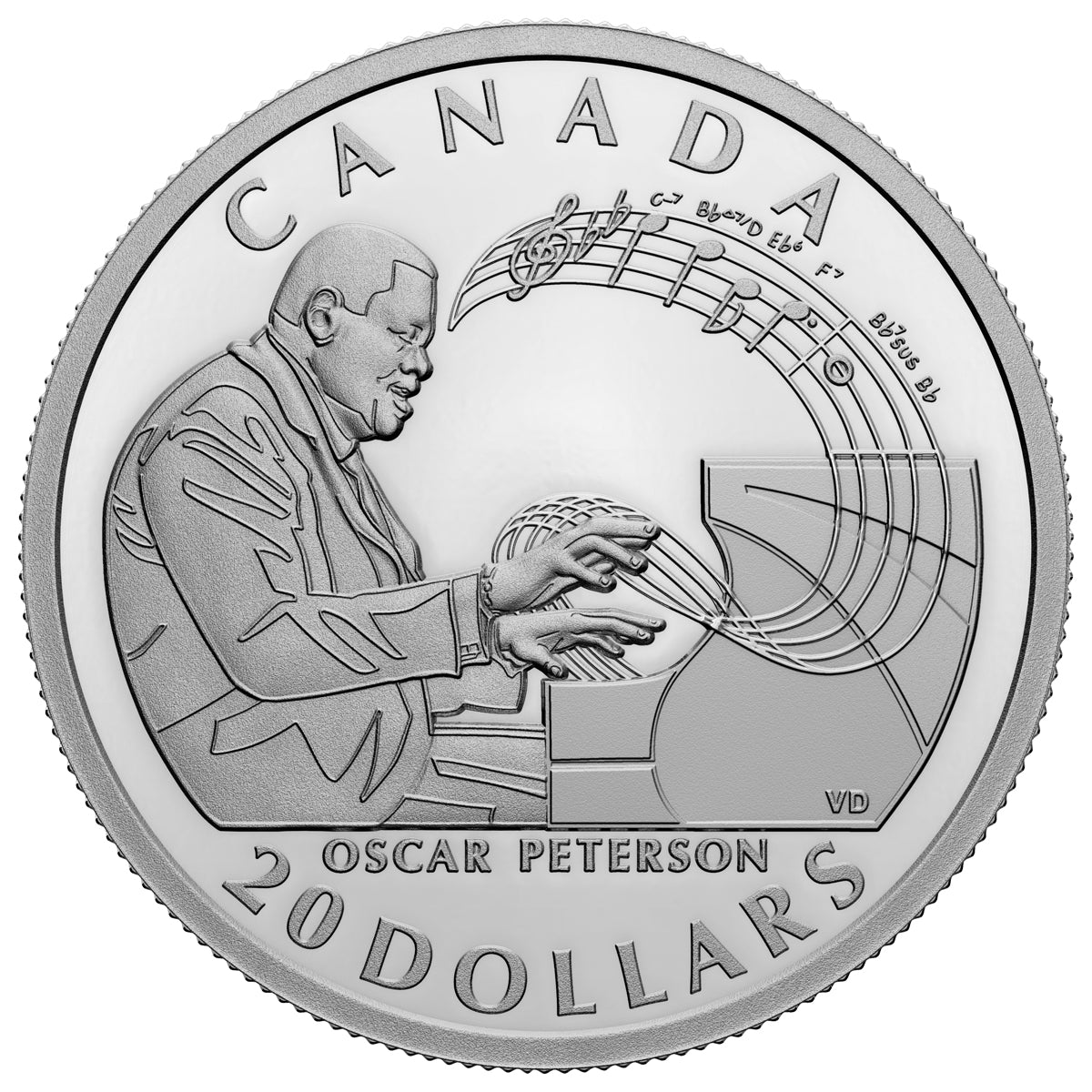 2022 $20 Celebrating Oscar Peterson - Pure Silver Coin