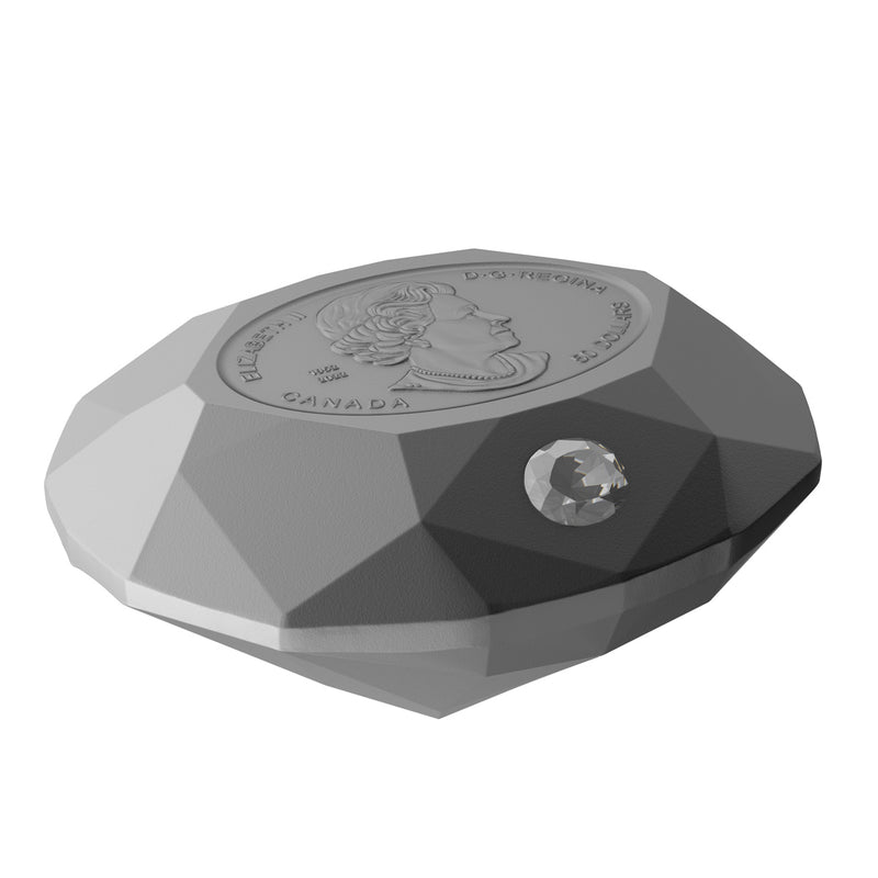 2023 $50 Forevermark Black Label Oval Diamond - Pure Silver Diamond-Shaped Coin