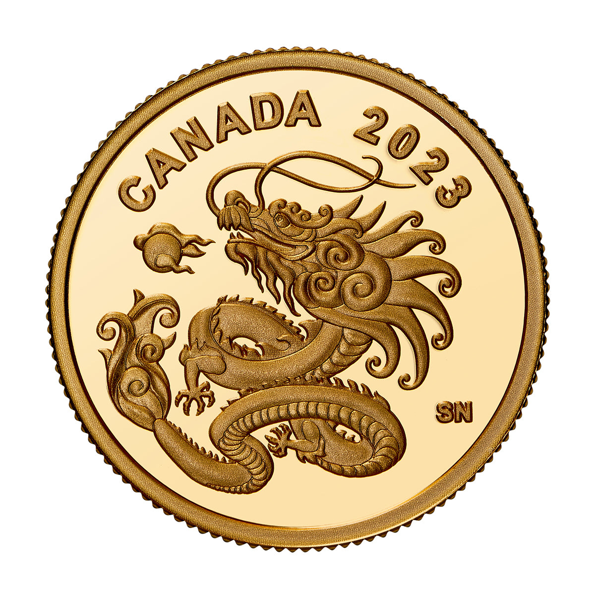 2023 $8 Heavenly Dragon - Pure Gold Coin