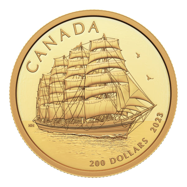 2023 $200 Tall Ships: Full-Rigged Ship - Pure Gold Coin
