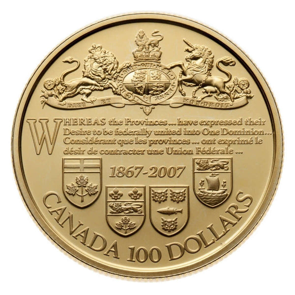 2007 $100 The Dominion of Canada, 140th Anniversary - 14-kt. Gold Coin Default Title