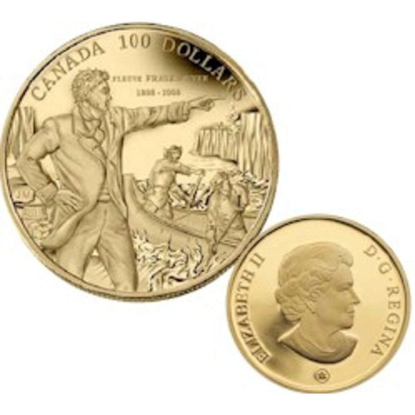 2008 $100 Descending the Fraser River, 200th Anniversary - 14-kt. Gold Coin Default Title