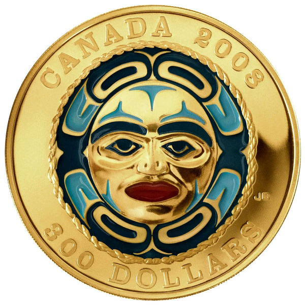 2008 $300 Four Seasons Moon Mask - 14-kt. Gold Coin Default Title