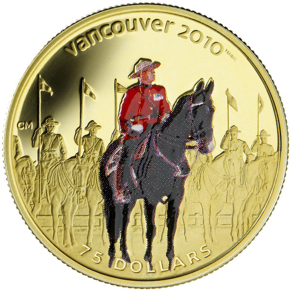 2007 $75 Vancouver 2010 Olympic Winter Games: Royal Canadian Mounted Police - 14-kt. Gold Coin