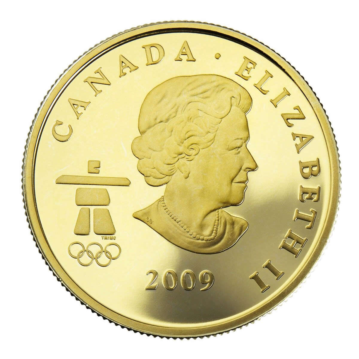 2009 $75 Vancouver 2010 Olympic Winter Games: Wolf - 14-kt. Gold Coin