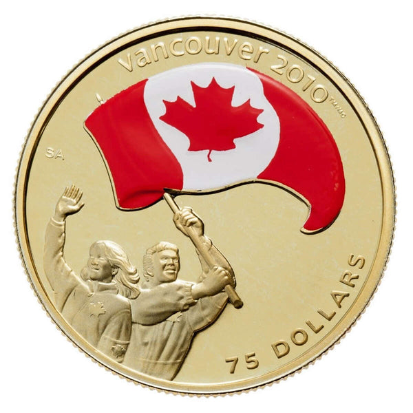 2007 $75 Vancouver 2010 Olympic Winter Games: Athletes' Pride - 14-kt. Gold Coin Default Title
