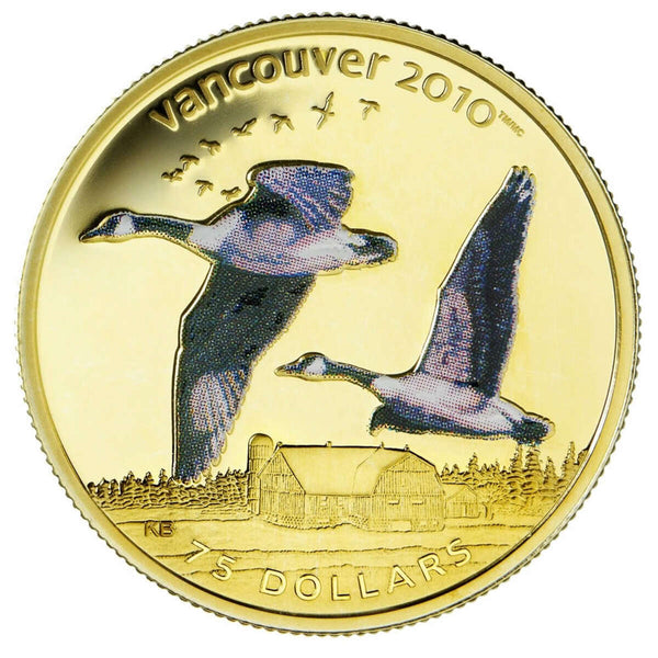 2007 $75 Vancouver 2010 Olympic Winter Games: Canada Geese - 14-kt. Gold Coin Default Title