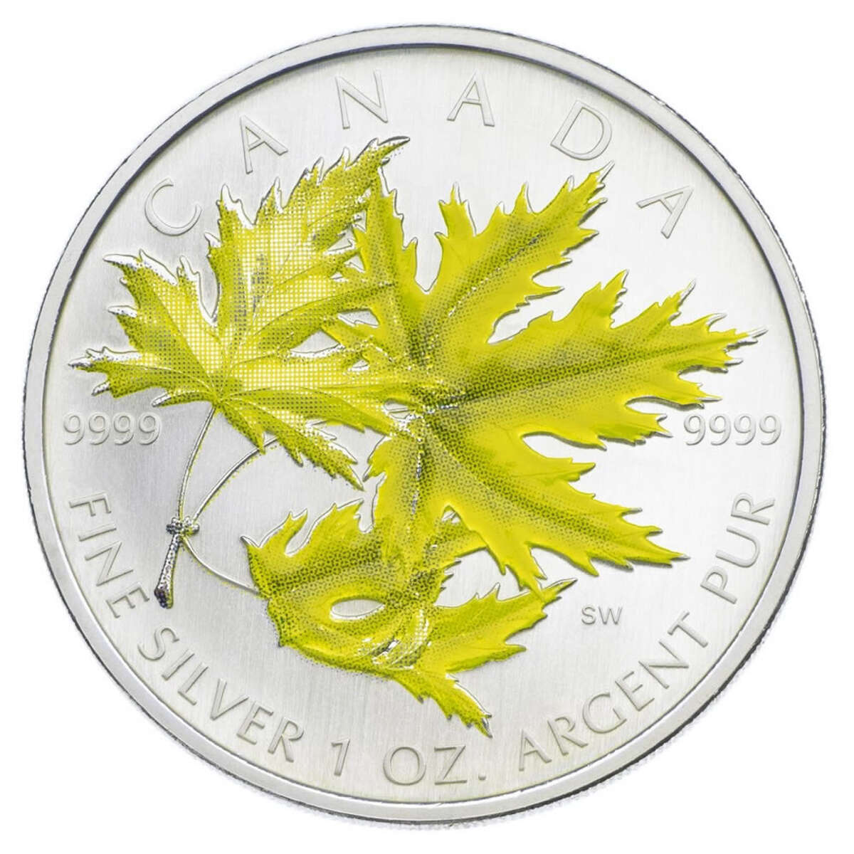 2006 $5 Coloured Maple Leaf: Silver Maple - Pure Silver Coin Default Title