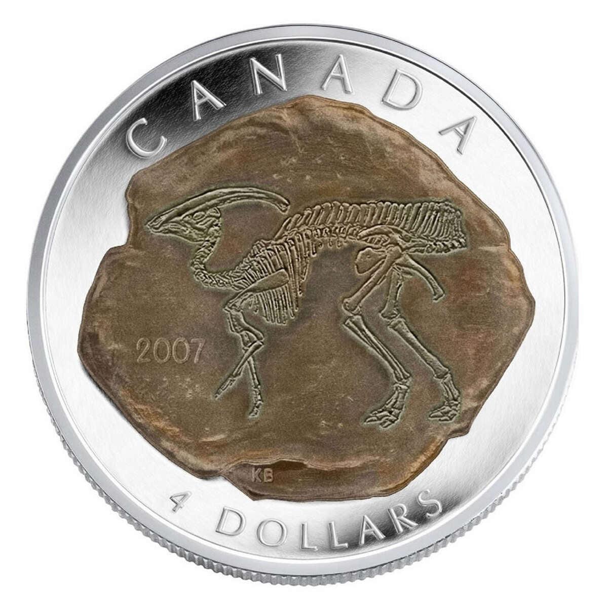 2007 $4 Dinosaur Collection: Parasaurolophus - Pure Silver Coin Default Title