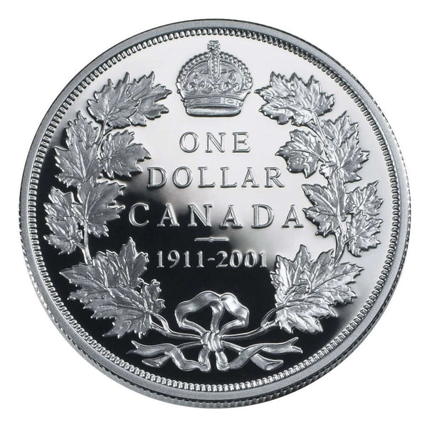 2001 $1 Striking of Canada's 1911 Silver Dollar, 90th Anniversary - Sterling Silver Dollar Default Title