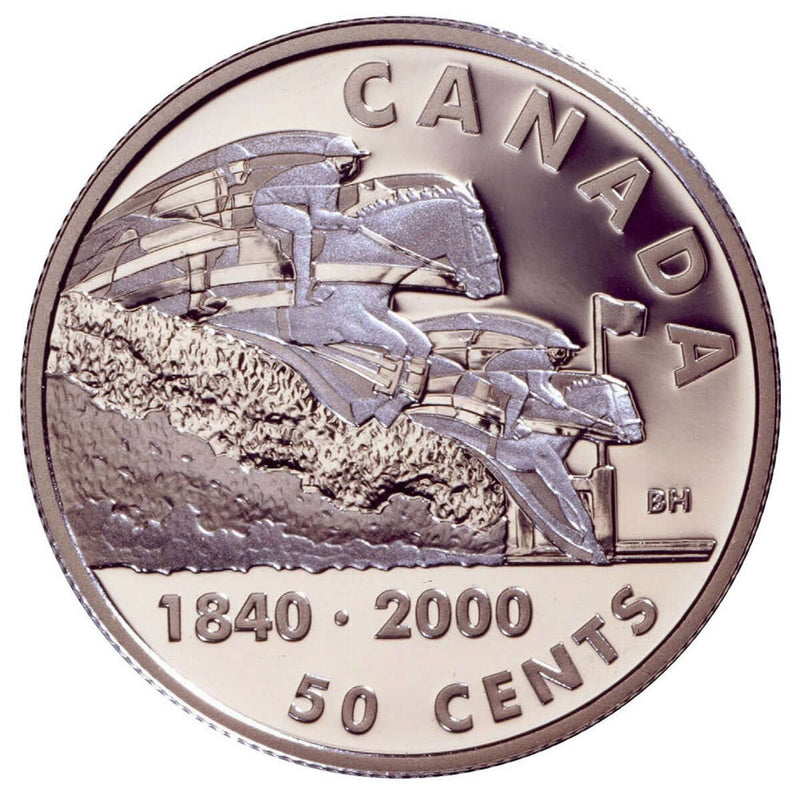 2000 50c Canadian Sports Firsts: First Steeplechase Race in British North America - Sterling Silver Coin Default Title