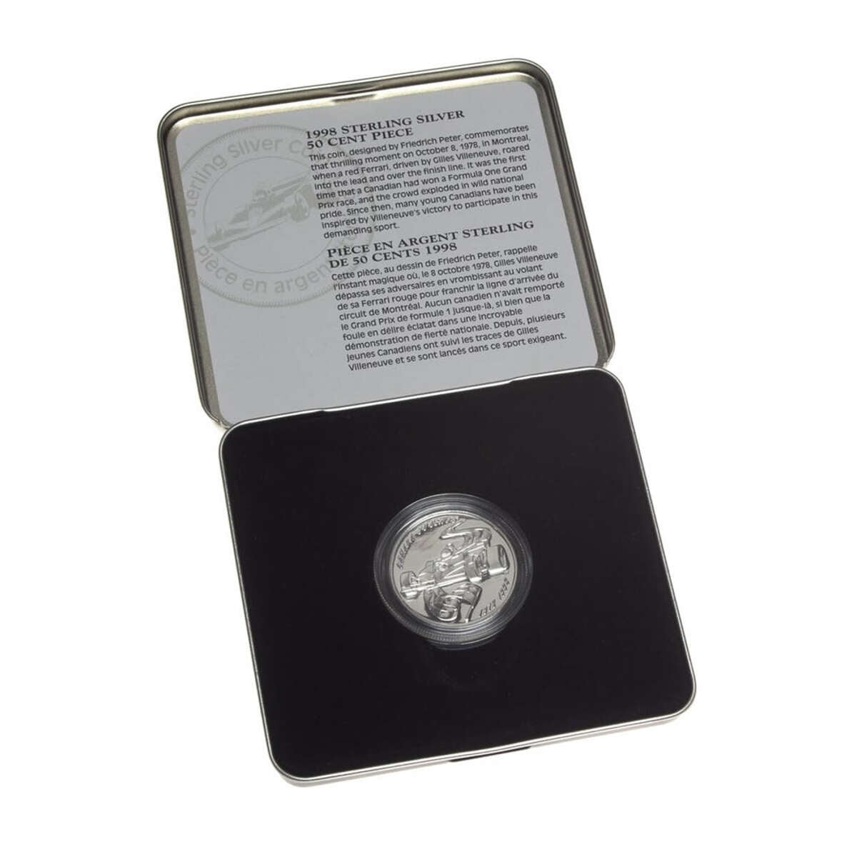 1998 50c Canadian Sports Firsts: Gilles Villeneuve Victory, Grand Prix