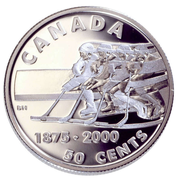 2000 50c Canadian Sports Firsts: First Recorded Hockey Game - Sterling Silver Coin Default Title
