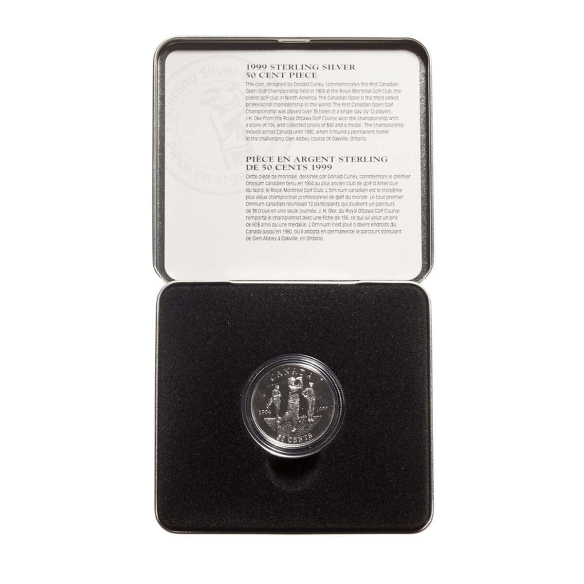 1999 50c Canadian Sports Firsts: First Canadian Open Golf Championship - Sterling Silver Coin Default Title