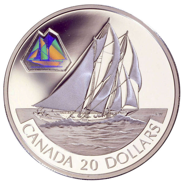 2000 $20 Transportation on Land, Sea and Rail: The Bluenose - Sterling Silver Coin Default Title