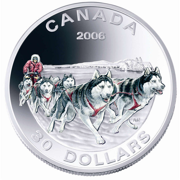 2006 $30 Dog Sled Team - Sterling Silver Coin Default Title