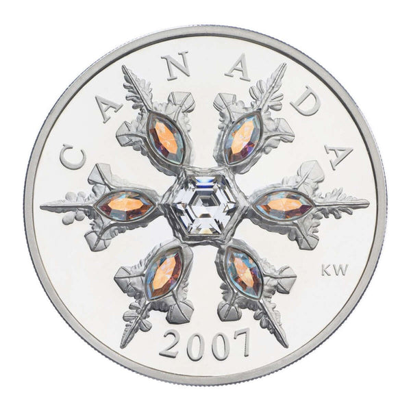 2009 20 Dollar .9999 Silver Coin: Crystal Snowflake Series - Pink selling