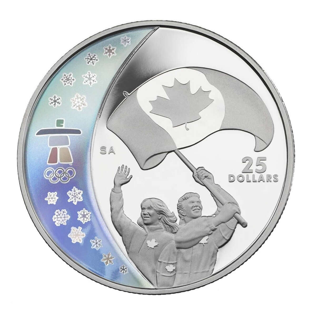 2007 $25 Vancouver 2010 Olympic Winter Games: Athletes' Pride - Sterling Silver Hologram Coin Default Title