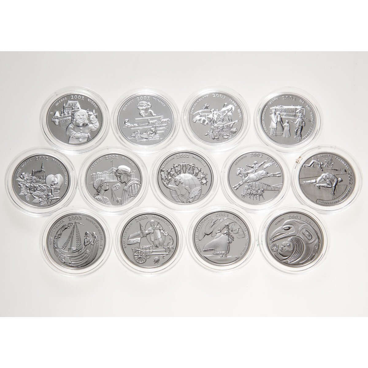 2001/2002/2003 50c Canadian Festivals - Sterling Silver 13-Coin Set