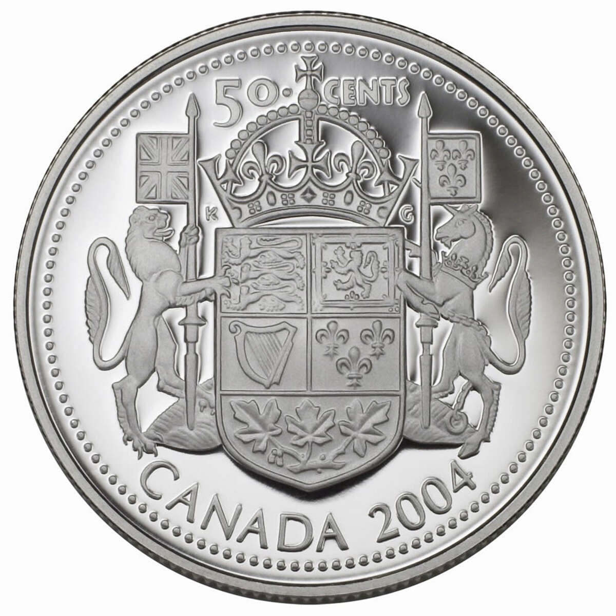 2004 50c Coat of Arms of Canada - Sterling Silver 4-Coin Set Default Title