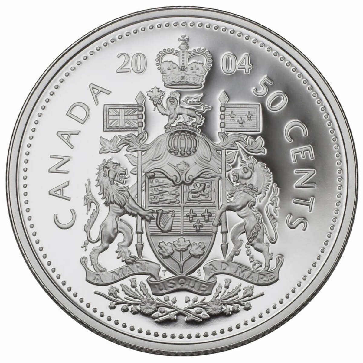 2004 50c Coat of Arms of Canada - Sterling Silver 4-Coin Set Default Title