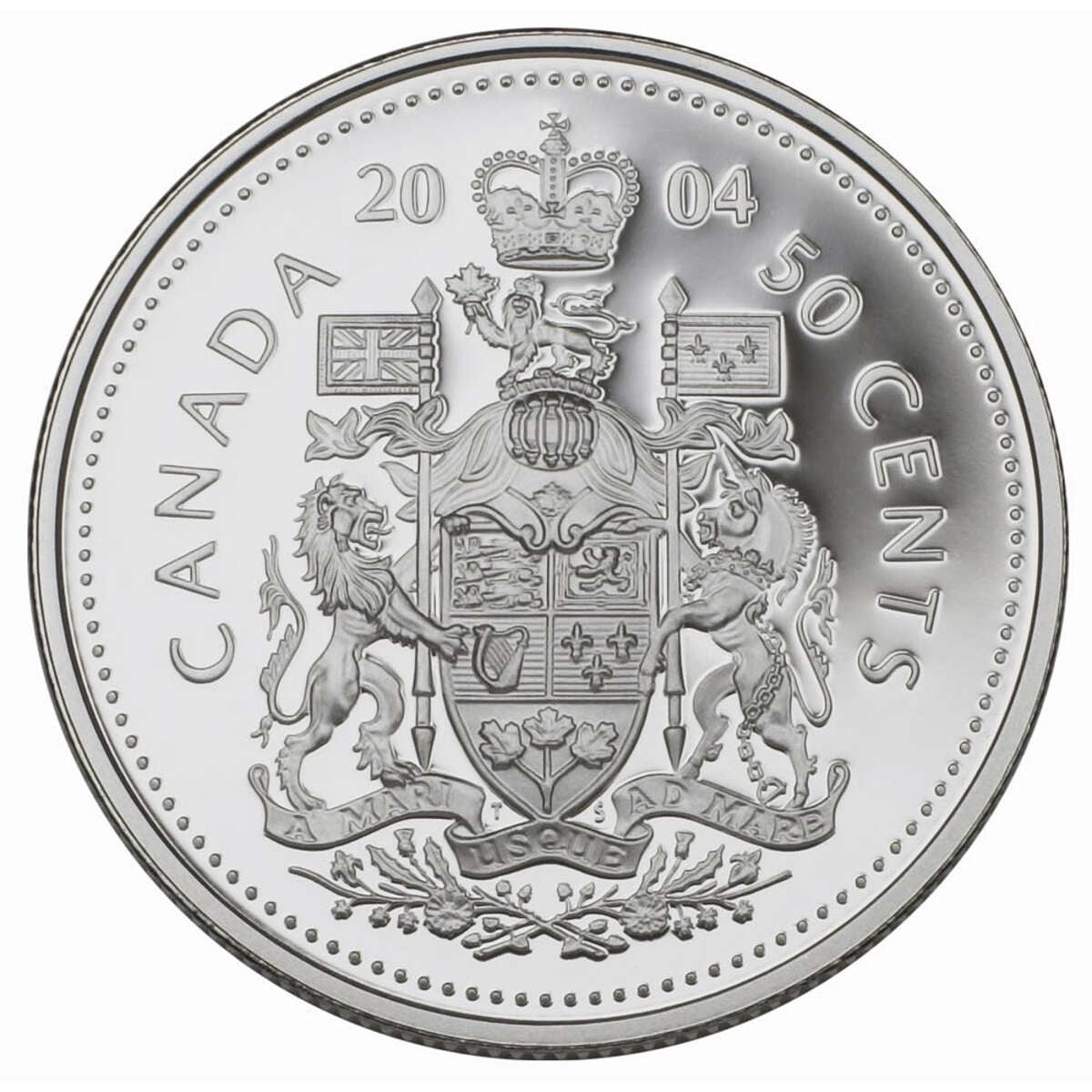 2004 50c Coat of Arms of Canada - Sterling Silver 4-Coin Set Default Title