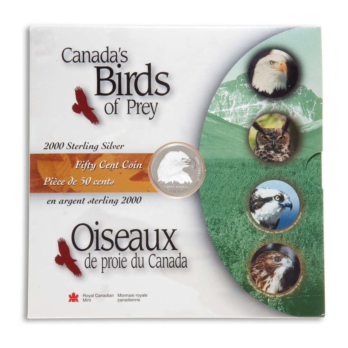 2000 50c Canada's Birds of Prey: The Bald Eagle - Sterling Silver Coin