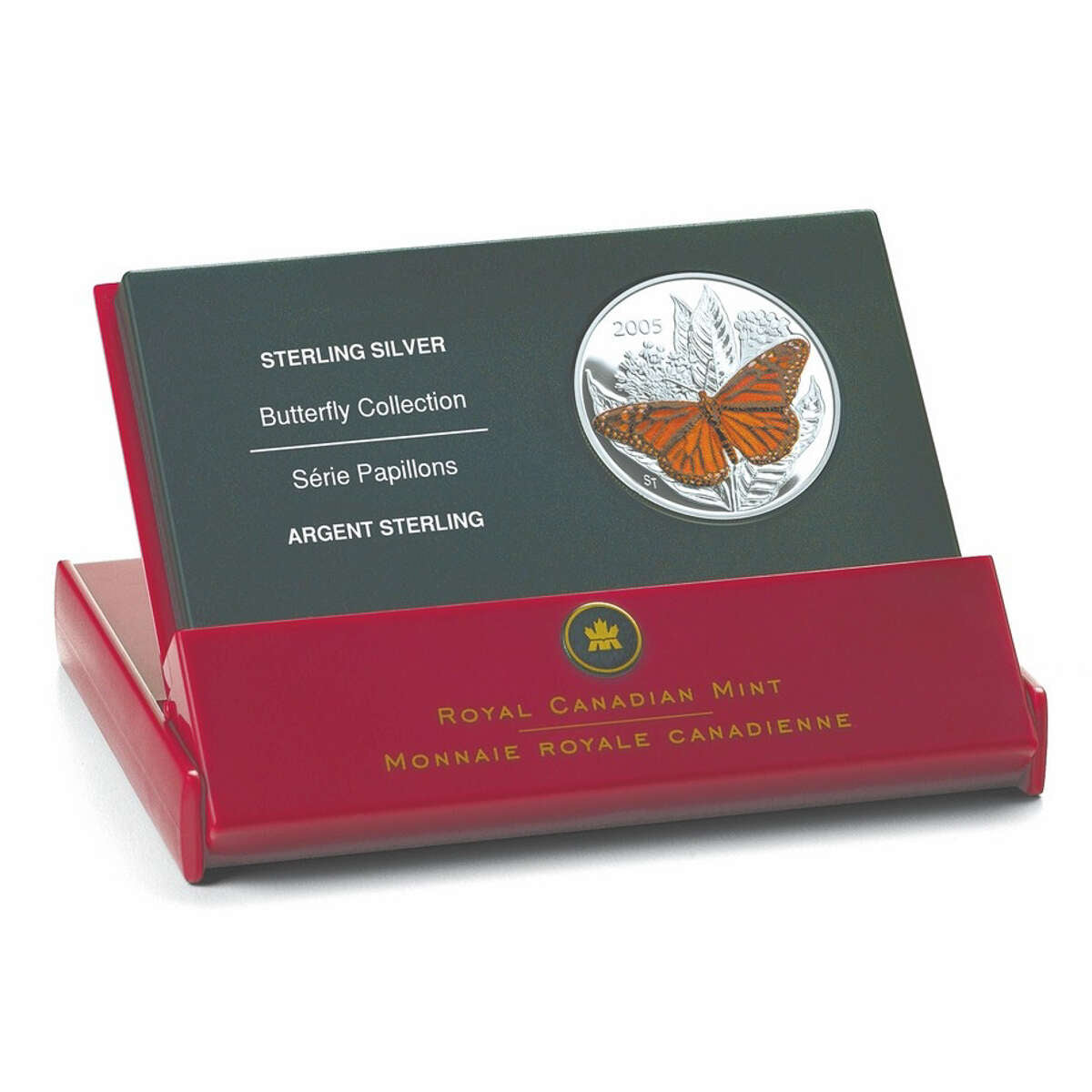 カナダ王立造幣局発行「バタフライコレクション」ヒョウモンチョウ 2005年 2005 50c Monarch Butterfly - Sterling Silver Coin