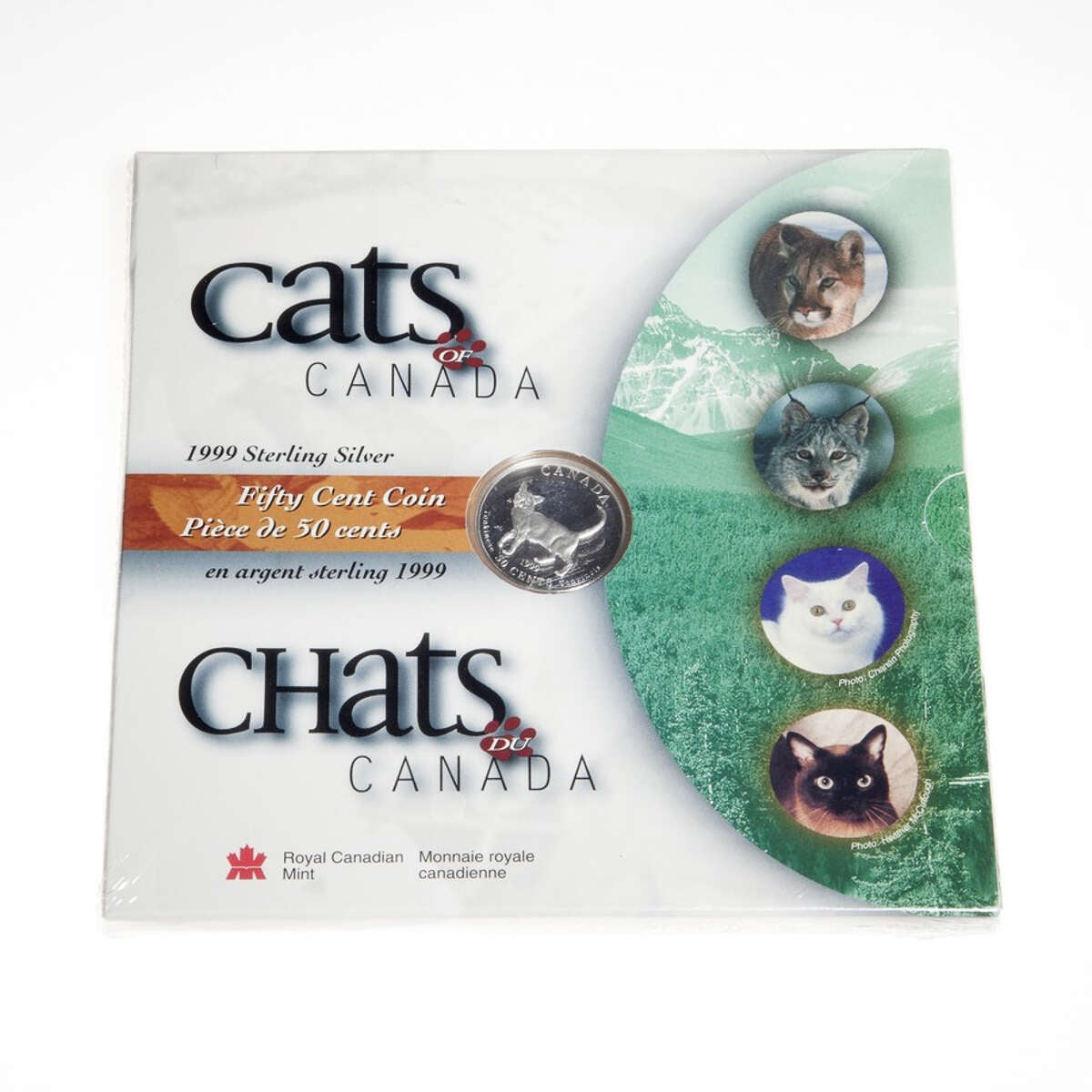 1999 50c Cats of Canada: Tonkinese - Sterling Silver Coin