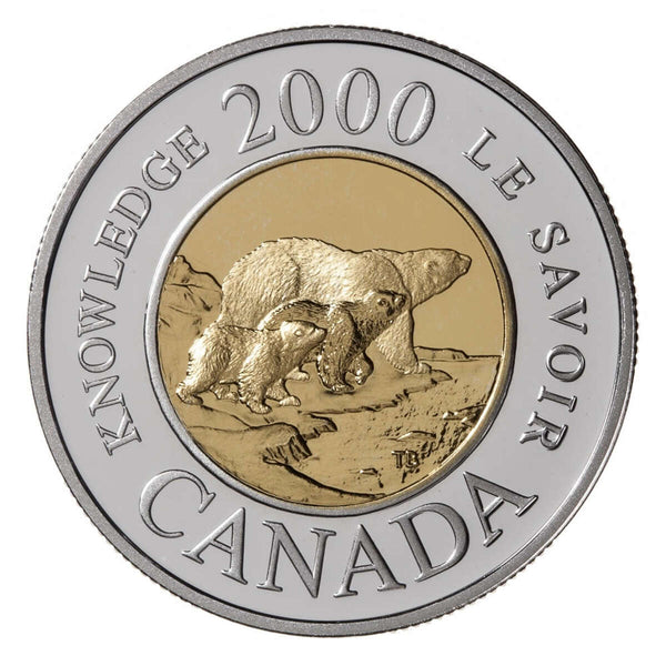 2000 $2 Path of Knowledge: Polar Bear - Sterling Silver Coin Default Title