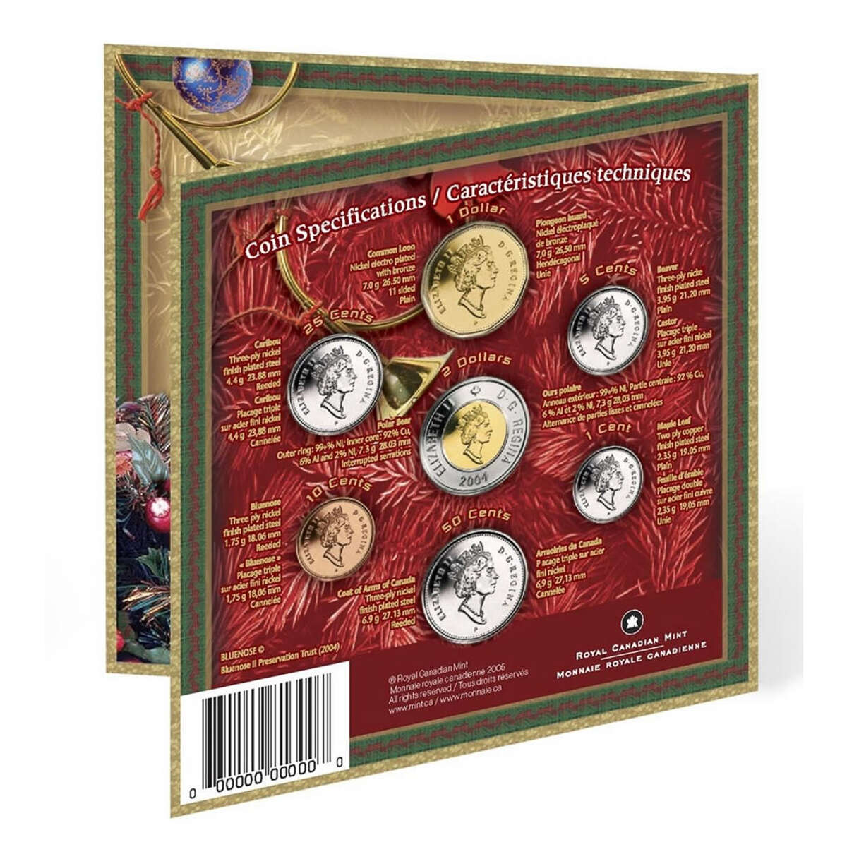 2004 Holiday Gift Set with Coloured 25-cent Default Title