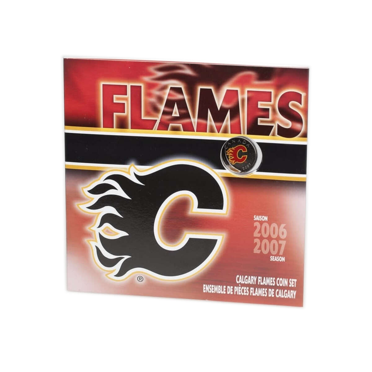 2007 Calgary Flames: NHL Coin Set with Coloured 25-cent