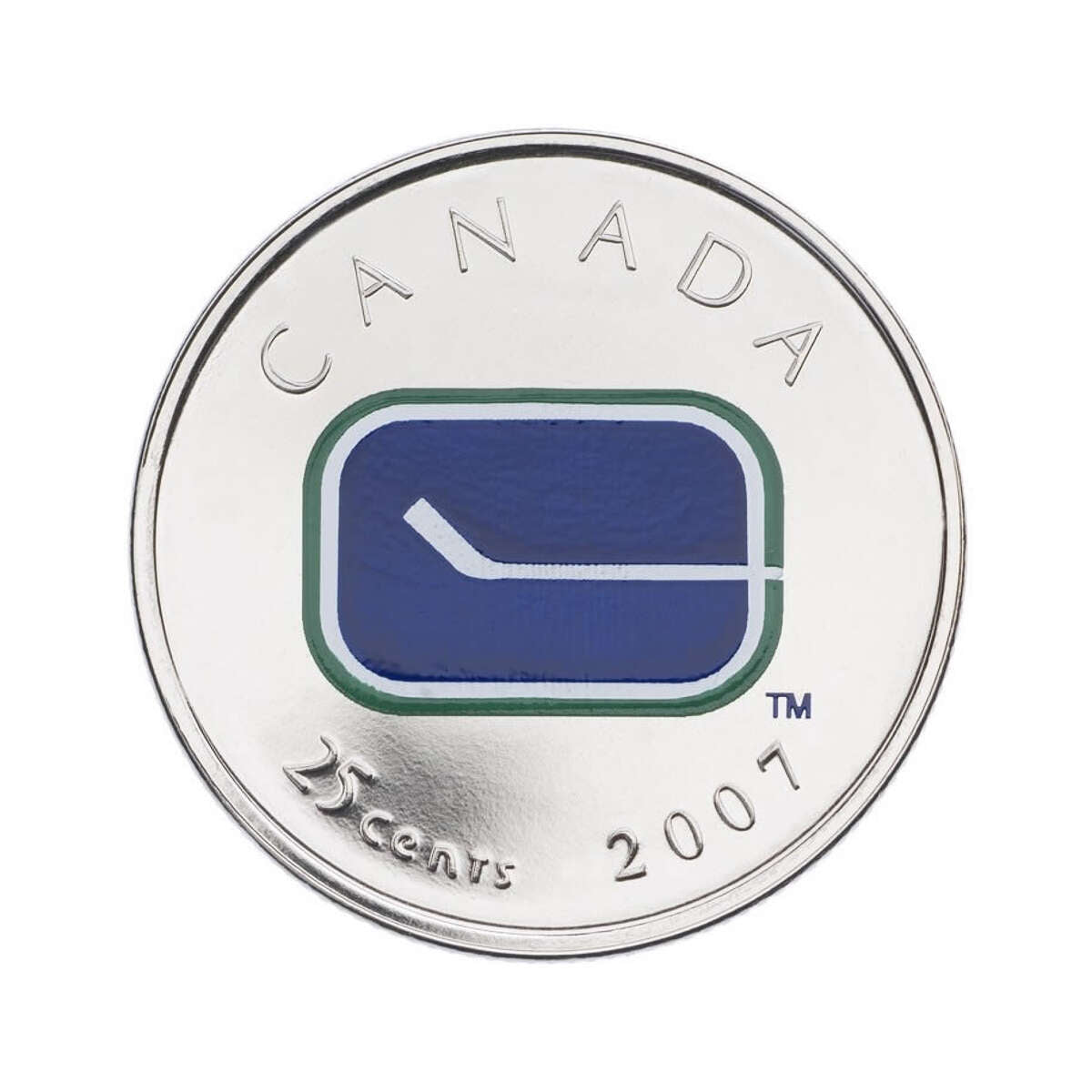 2007 Vancouver Canucks: NHL Coin Set with Coloured 25-cent Default Title