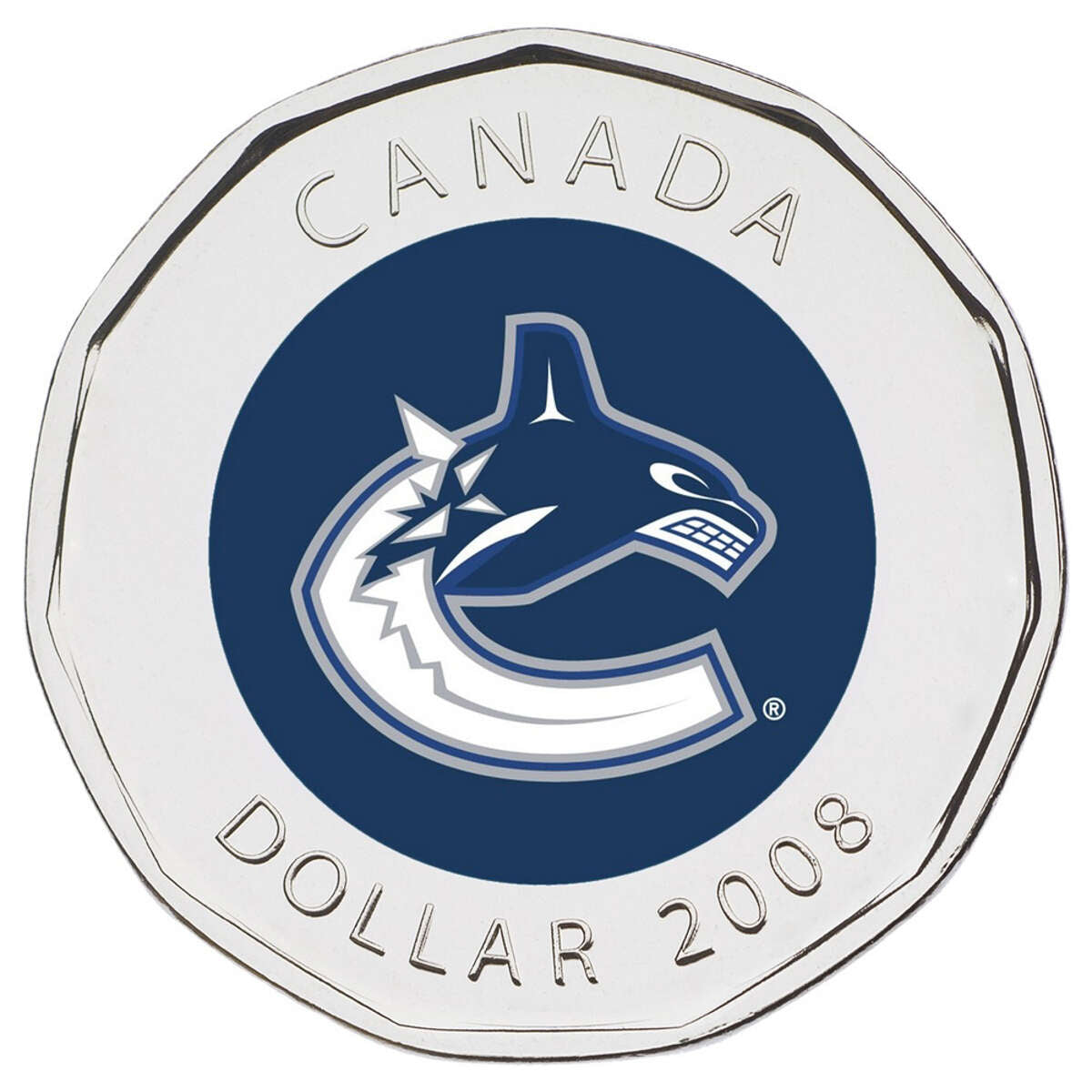 2007-2008 Vancouver Canucks: NHL Coin Set with coloured $1 Default Title