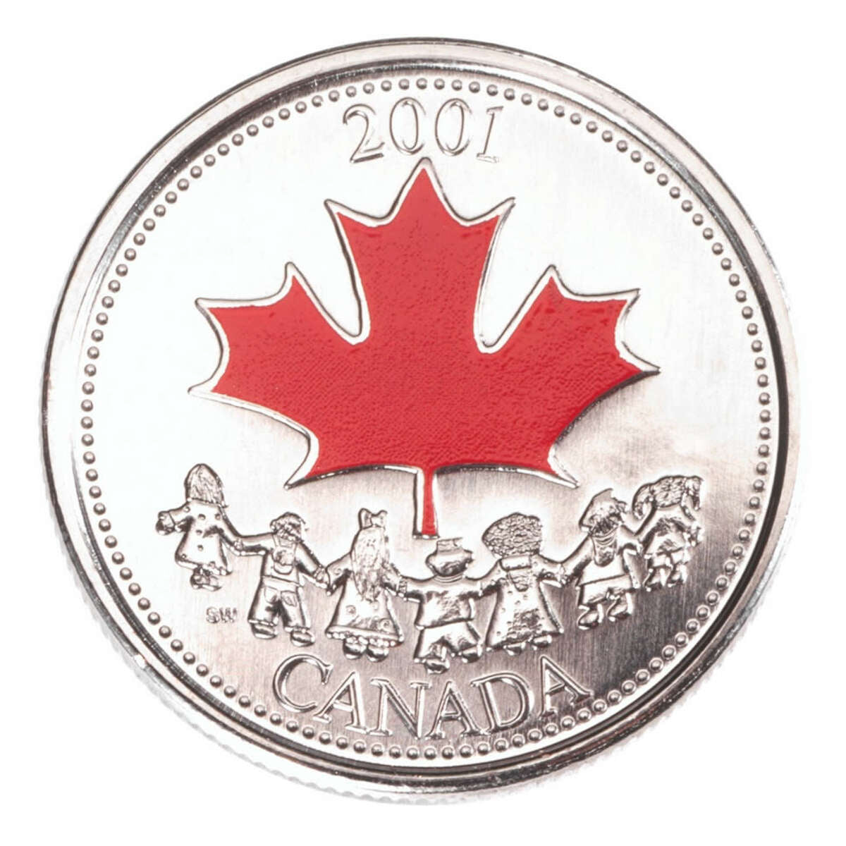 2001 25c Canada Day - Coloured Coin Default Title