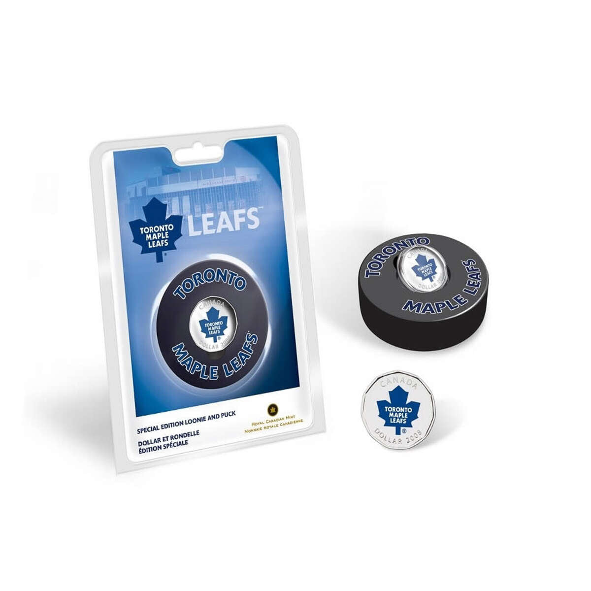 2008 $1 Toronto Maple Leafs Coloured Coin & Puck Default Title