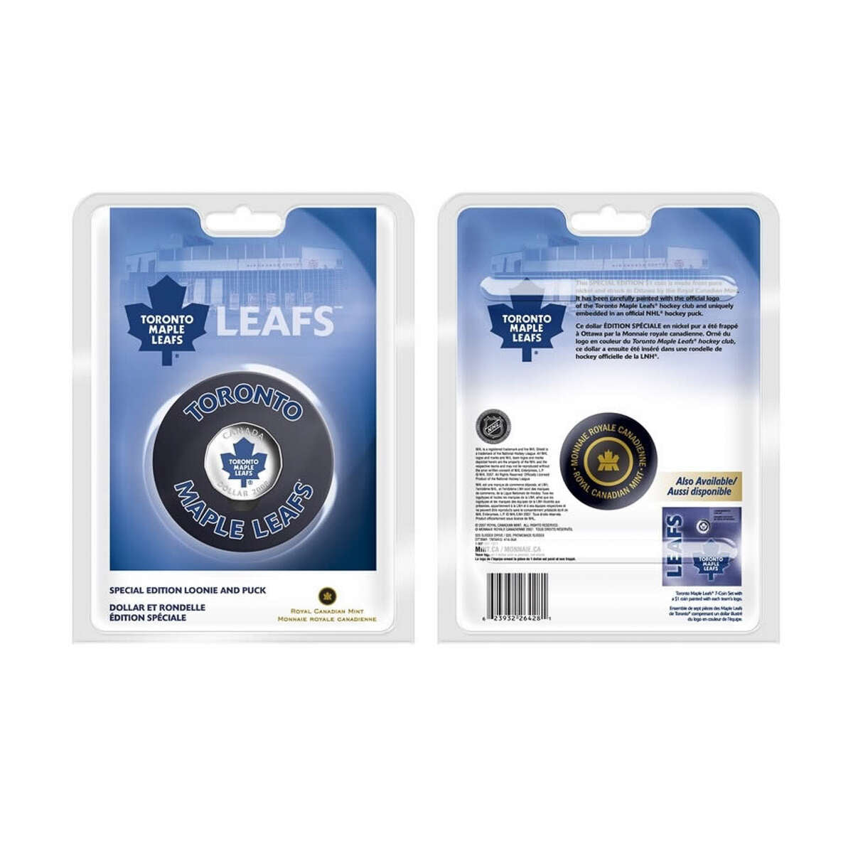 2008 $1 Toronto Maple Leafs Coloured Coin & Puck Default Title