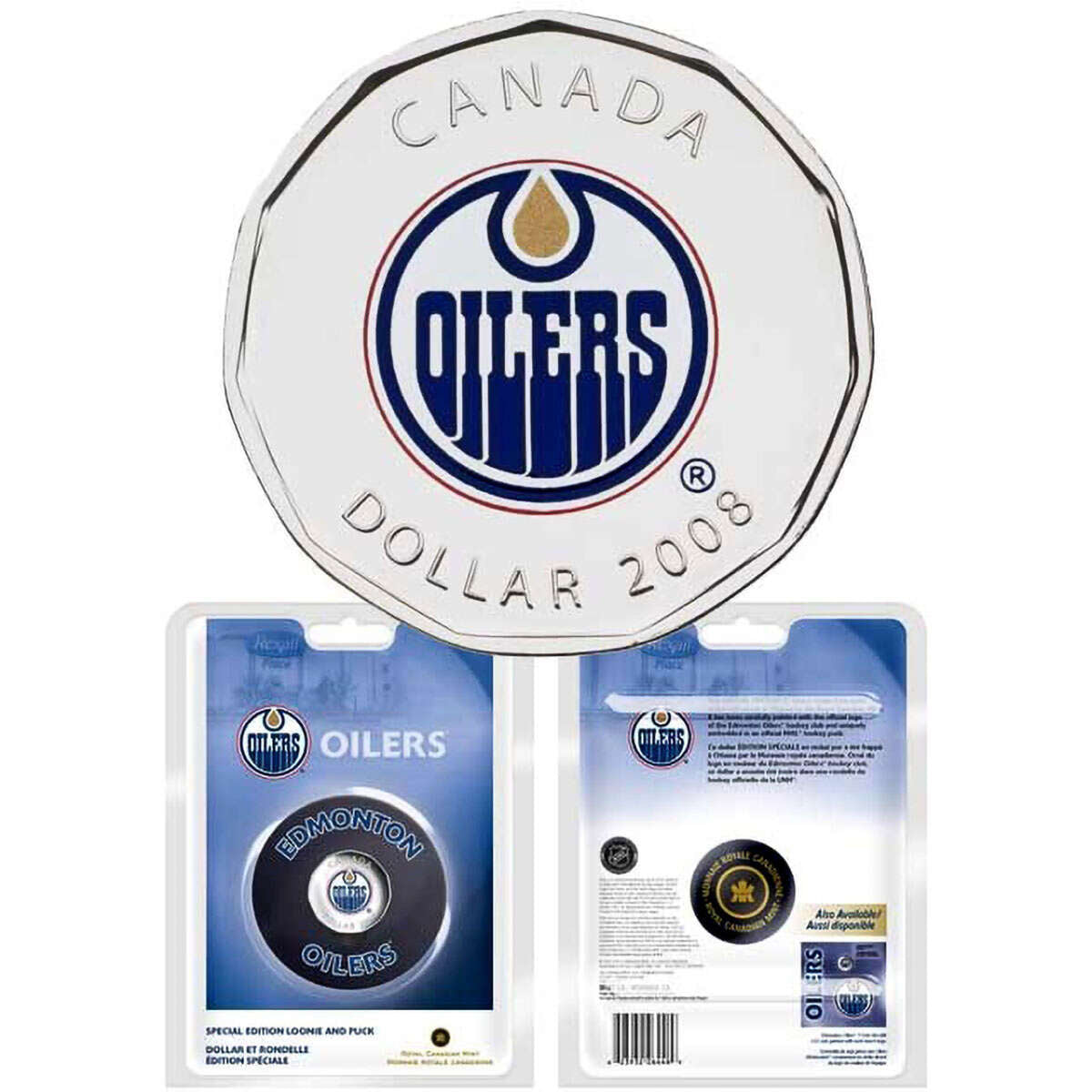 2008 $1 NHL Hockey Puck Edmonton Oilers Default Title