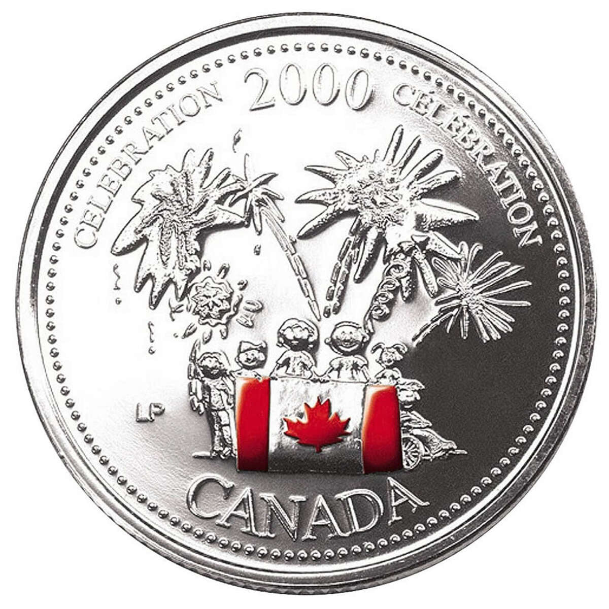 2000 25c Canada Day - Coloured Coin