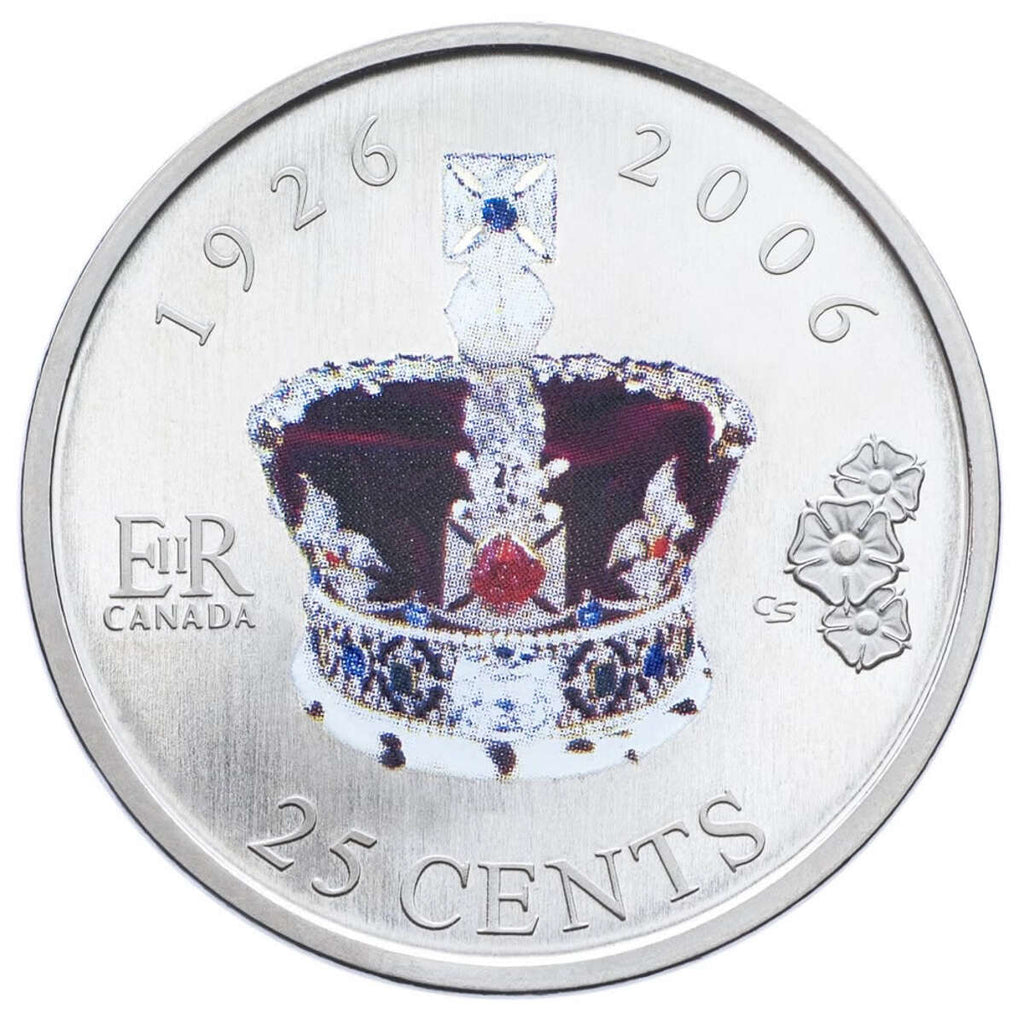 2006 25c 80th Birthday of Queen Elizabeth II - Coloured Coin